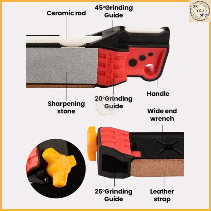 หินลับมีด หินเพชร Diamond แบบพกพา Angle Guide 20องศา Knife Sharpener สำหรับมีดพับ มีดครัว มีดเดินป่า