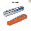 มีดพับ RUIKE P801 EDC ใบมีด 14C28N 3.39นิ้ว ด้าม Stainless / G10 ระบบ Frame Lock Outdoor Knife