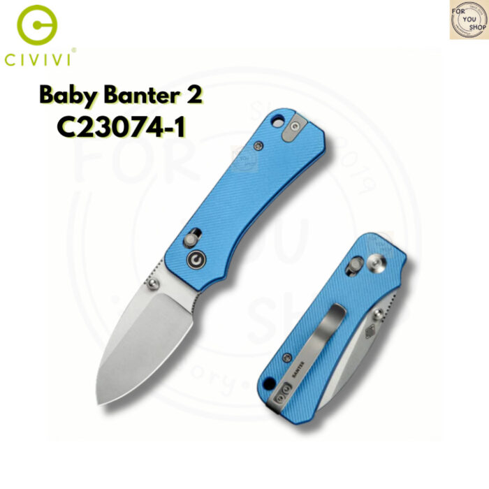 th-11134207-81ztp-mmyloo1mnyfa60.jpg มีดพับ CIVIVI Baby Banter 2 EDC ใบมีด 2.34" Nitro-V/14C28N ด้ามAluminum/Micarta/G10 Crossbar Lock