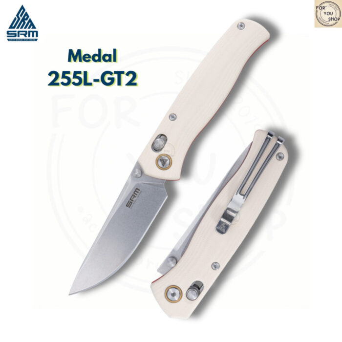 th-11134207-81ztp-mn02kk1axi4k49.jpg มีดพับ SRM 255L Medal ใบมีด 10Cr15CoMoV 3.2 นิ้ว ด้าม G10 / Micatar ระบบ Ambi-Lock ลูกปืนเซรามิก EDC