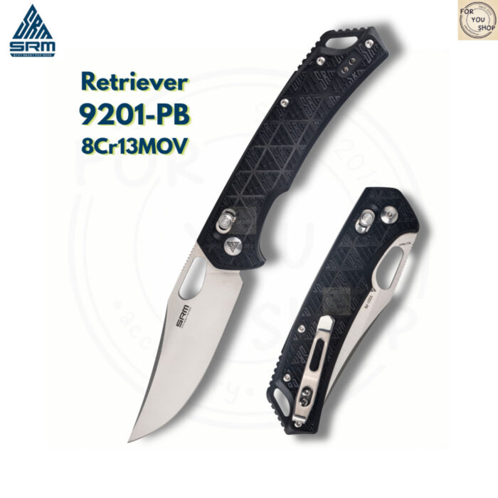มีดพับ SRM Retriever 9201 ใบมีด D2 / 8Cr13MOV 3.54 นิ้ว Clip Point ด้าม G10 / FRN ระบบ Crossbar Lock