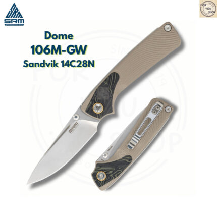 มีดพับ SRM Dome 106M-GW ใบมีด 14C28N ขนาด 2.99 นิ้ว ด้าม G10 ระบบ Slip Joint น้ำหนักเบา พกพาง่าย EDC