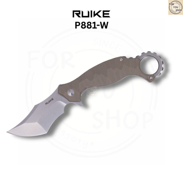 th-11134207-81ztp-mnmpm270fcawf1.jpg มีดพับ RUIKE P881-W ใบมีด Recurve Tanto 14C28N 2.97นิ้ว ด้าม G10 ระบบ Liner Lock พร้อมห่วงนิ้ว Karambit Flipper