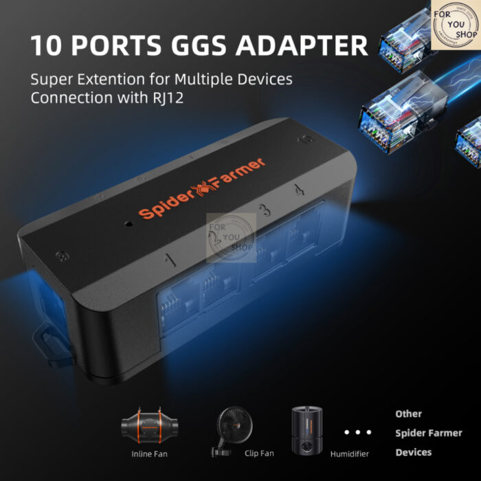 Spider Farmer GGS Controller Kit ชุดควบคุมสภาพอากาศ วัดอุณหภูมิ ความชื้น VPD Grow Tent ควบคุมผ่านแอป