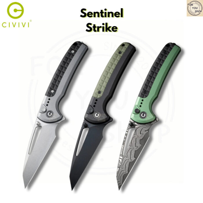 th-11134207-81ztq-mmx8d9c4s2ko83.jpg มีดพับ CIVIVI Sentinel Strike Flipper EDC ใบมีด K110 / Damascus 3.7 นิ้ว ด้าม Aluminum Button Lock