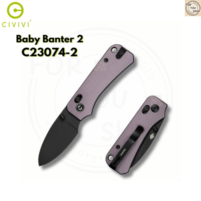 th-11134207-81ztq-mmylp4zhvhms18.jpg มีดพับ CIVIVI Baby Banter 2 EDC ใบมีด 2.34" Nitro-V/14C28N ด้ามAluminum/Micarta/G10 Crossbar Lock