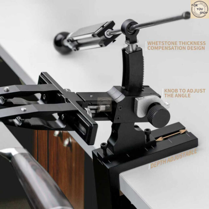 เครื่องลับมีด RIECI RC-003 ระบบปรับมุม 360° แม่นยำ พร้อมแท่นอลูมิเนียม + หินเพชร 4 ระดับ