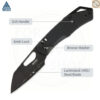 มีดพับ SRM Cub 261M ใบมีด 154CM / 140Cr Laminated ขนาด 2.83 นิ้ว ด้าม G10 ระบบ Crossbar Lock EDC