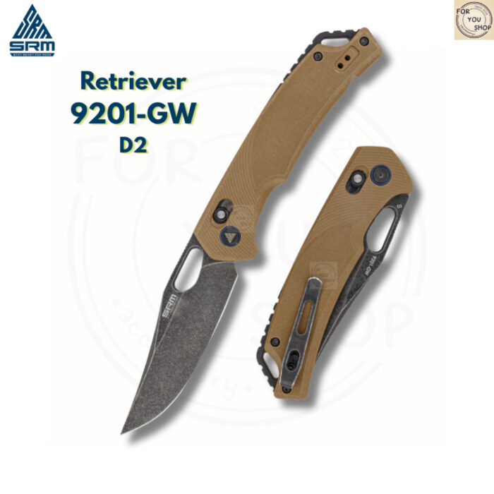 มีดพับ SRM Retriever 9201 ใบมีด D2 / 8Cr13MOV 3.54 นิ้ว Clip Point ด้าม G10 / FRN ระบบ Crossbar Lock