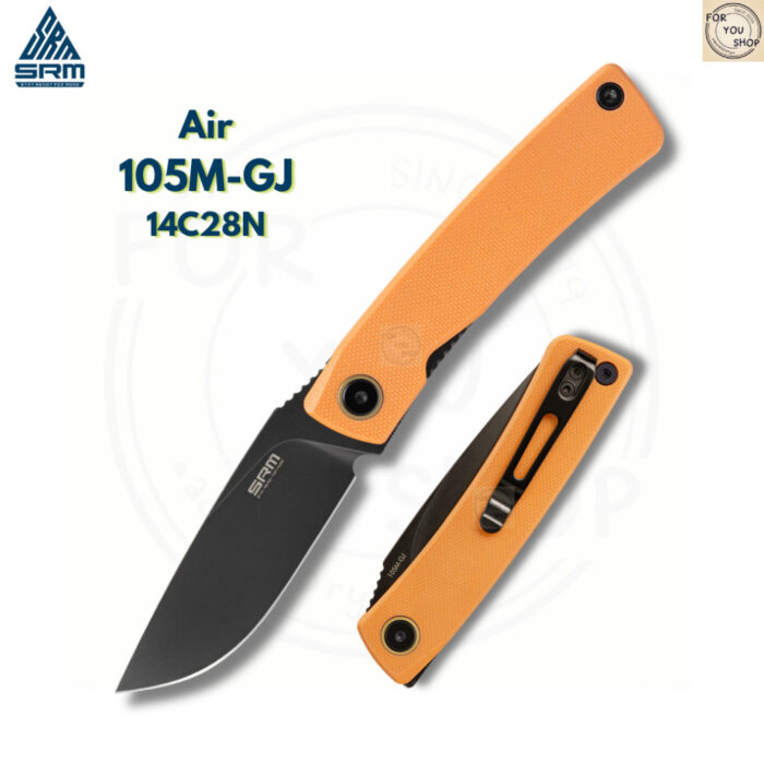 มีดพับ SRM Air 105M ใบมีด 14C28N ขนาด 2.95 นิ้ว ด้าม G10 ระบบ Liner Lock Tactical EDC Folding Knife