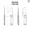 มีดพก Ruike Knife F186-MB ใบมีด D2 4.17นิ้ว Stonewash ด้าม Micarta พร้อมปลอก ABS Fixed Blade