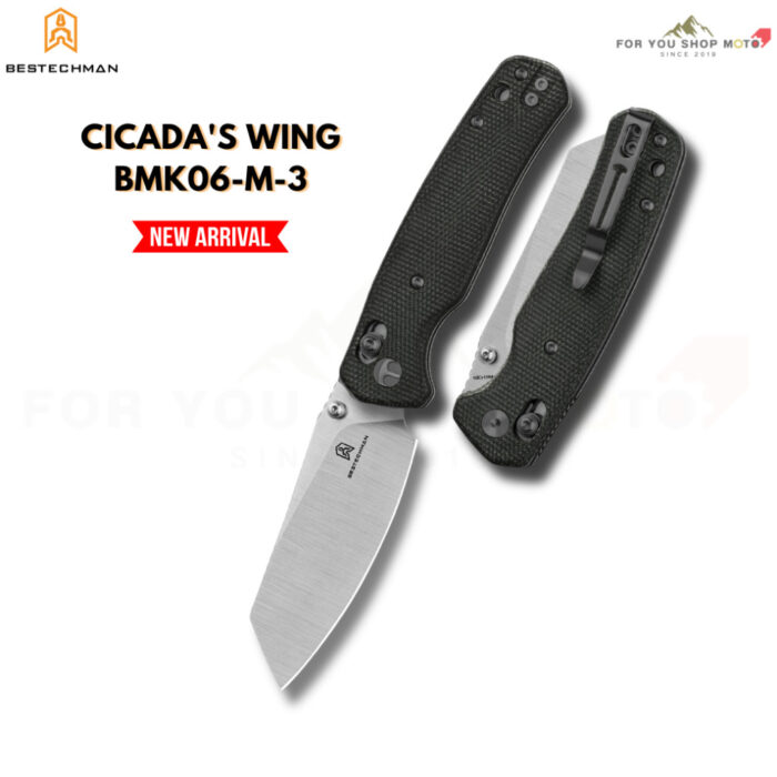 (มีส่งด่วน) มีดพับ Bestechman Cicada's Wing BMK06 ใบมีด 3.15 นิ้ว (Bar Lock) มีด EDC ดีไซน์พรีเมียม