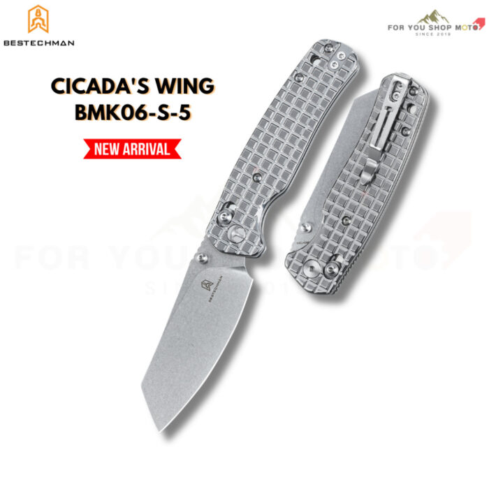 (มีส่งด่วน) มีดพับ Bestechman Cicada's Wing BMK06 ใบมีด 3.15 นิ้ว (Bar Lock) มีด EDC ดีไซน์พรีเมียม