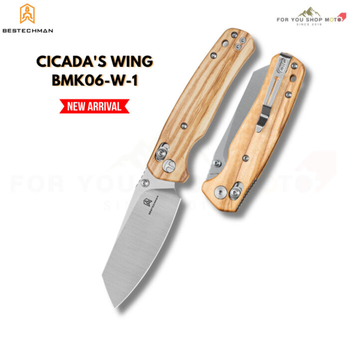 (มีส่งด่วน) มีดพับ Bestechman Cicada's Wing BMK06 ใบมีด 3.15 นิ้ว (Bar Lock) มีด EDC ดีไซน์พรีเมียม