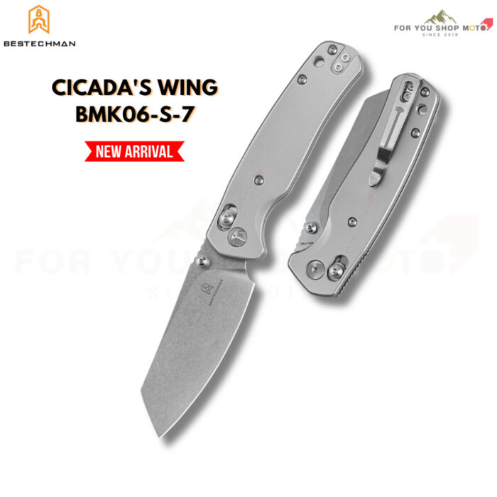 (มีส่งด่วน) มีดพับ Bestechman Cicada's Wing BMK06 ใบมีด 3.15 นิ้ว (Bar Lock) มีด EDC ดีไซน์พรีเมียม