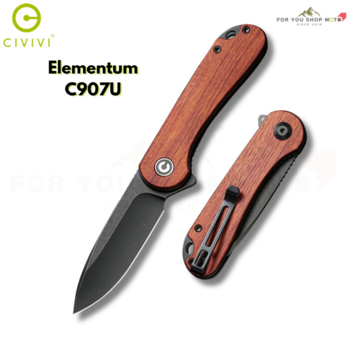 มีดพับ CIVIVI Elementum EDC ใบมีด D2 / 14C28N / Nitro-V / Damascus 2.96 นิ้ว ระบบ Liner Lock Outdoor Flipper Knife