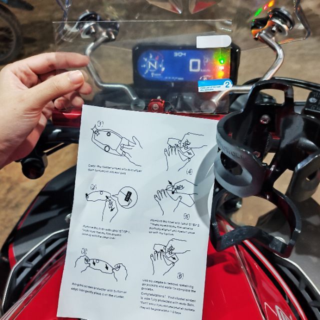 ฟิล์มติดเรือนไมล์ (2ชิ้น) CB500X CBR500R CB650R CBR650R ติดจอ2ชิ้น