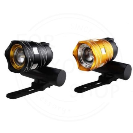 ไฟจักรยาน LED สปอร์ตไลท์ ชาร์จ USB ไฟติดแฮนด์/ไฟท้าย แบบกระพริบ กันน้ำ ไฟฉุกเฉินสว่างสูง สำหรับจักรยานและมอเตอร์ไซค์