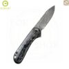 มีดพับ CIVIVI Elementum ใบมีด Damascus 2.96นิ้ว ด้าม Carbon Fiber ระบบ Liner Lock Flipper Knife EDC รุ่น C907C-DS2