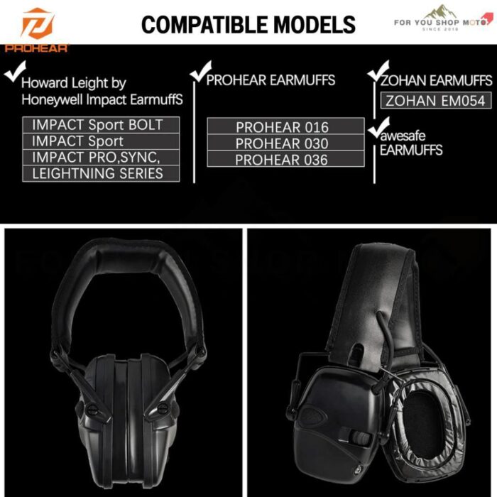 PROHEAR GEP02 (1คู่) Gel Ear Pads แผ่นเจลรองหู สำหรับ Howard Leight Impact Sport / Pro / Sync / Leightning และรุ่นรองรับ
