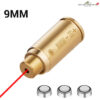 เลเซอร์ตั้งศูนย์ลำกล้อง Boresighter สีแดง .223 / 5.56 / 9mm / .308 / 7.62 / .45 / 30-06 ตัวเรือนทองเหลือง พร้อมถ่าน