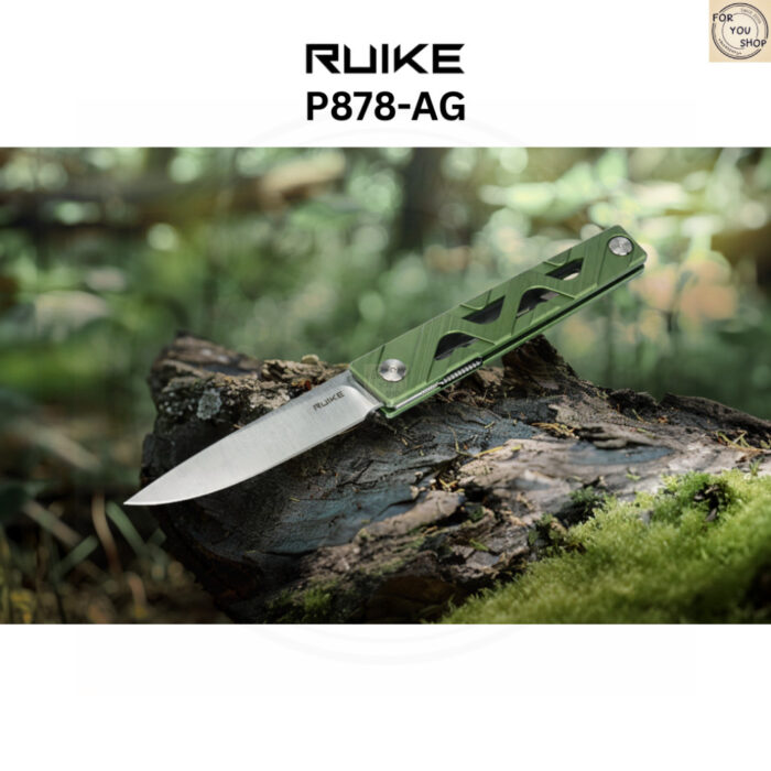 th-11134207-81ztc-mnpgq150tvd227-2.jpg มีดพับ RUIKE P878-AG ใบมีด 14C28N ขนาด 3.4นิ้ว ด้าม Aluminium สีเขียว ระบบ Liner Lock Flipper Knife