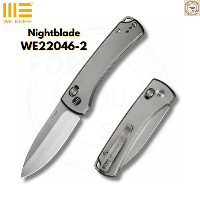 มีดพับ WEKNIFE Nightblade ใบมีด CPM 20CV 2.98นิ้ว ด้าม Titanium ระบบ Crossbar Lock EDC WE22046