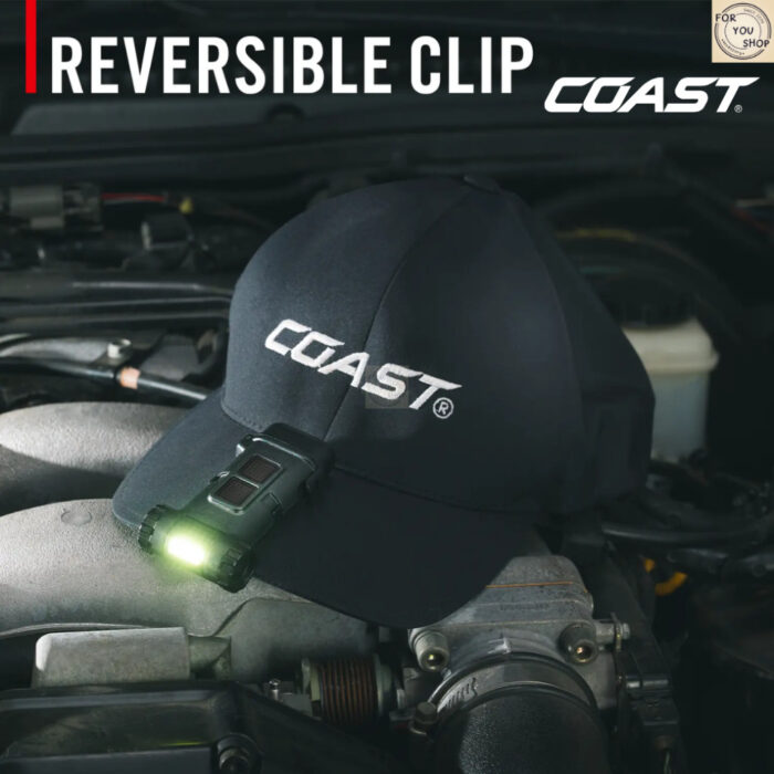 COAST HX4 Clip Light 120 Lumens ไฟฉายคลิปหนีบ LED แสงขาว/แดง พร้อมแม่เหล็ก หมุนหัวไฟได้ 180° ไฟฉายพกพา EDC