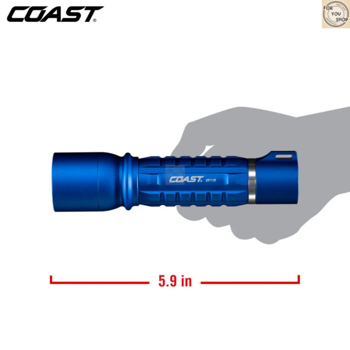 COAST XP11R ไฟฉายแรงสูง 2600 Lumens ไฟฉาย LED ชาร์จ USB-C ได้ ปรับโฟกัส SLIDE FOCUS ส่องไกล 248m สี Blue EDC