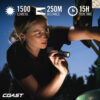 COAST XT7R ไฟฉายแรงสูง 1500 Lumens ไฟฉาย LED ชาร์จ USB-C ขนาดพกพา ปรับซูมได้ EDC