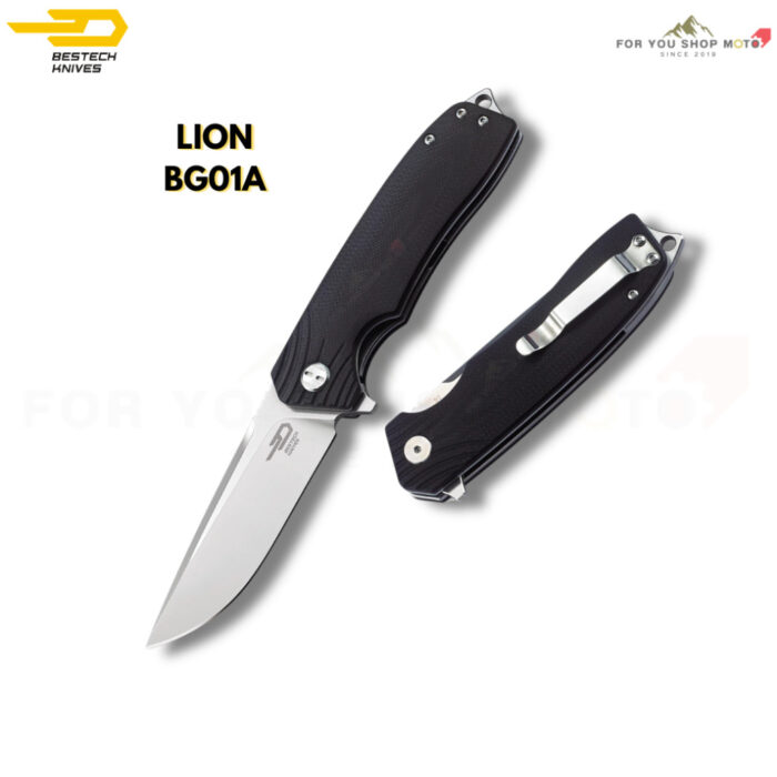 (มีส่งด่วน) มีดพับ BESTECH LION BG01 แท้ 100% ด้ามจับ G10 กันลื่น ใบมีดทรง Drop Point เหล็ก D2 สำหรับพกพาและเอาท์ดอร์