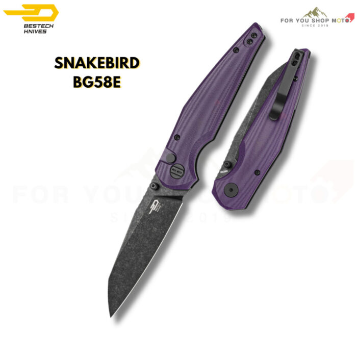 มีดพับ BESTECH SNAKEBIRD (BG58 Series) ใบมีด 14C28N ระบบ Button Lock มีดพก EDC ของแท้ 100% [ขนาดใบมีด 3.54 นิ้ว]