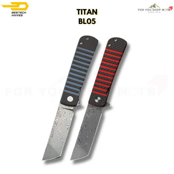 th-11134207-81ztc-mqhcswiz6az1f5-2.jpg มีดพับ Bestech Titan (BL05) ใบมีด Damascus 2.96 นิ้ว ด้าม Carbon Fiber ผสม G10 (ของแท้)