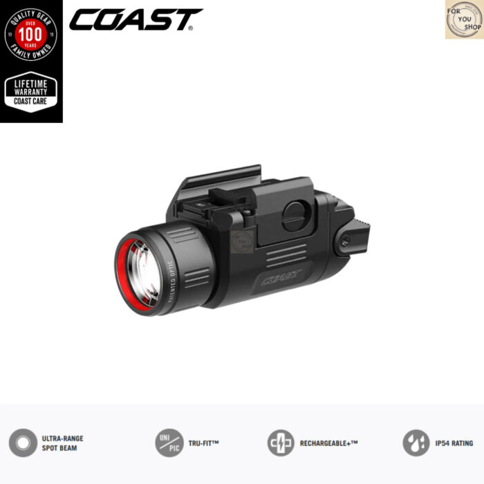 th-11134207-81ztc-mrmqs3ax3q4nc8.jpg COAST PTX30R ไฟฉายติดราง 500 Lumens 27,300 Candela Tru-Fit ชาร์จ USB-C กันน้ำ IP54 Ultra-Range Spot Beam