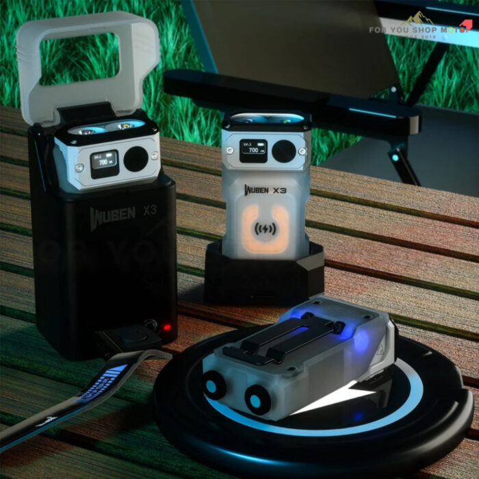 th-11134207-81ztc-mrt1kqki36yp8d.jpg WUBEN Lightok X3 Owl ไฟฉาย EDC พกพา 700 Lumens ไฟขาว+ไฟแดง หัวหมุน 180° ชาร์จไร้สาย ฐานแม่เหล็ก