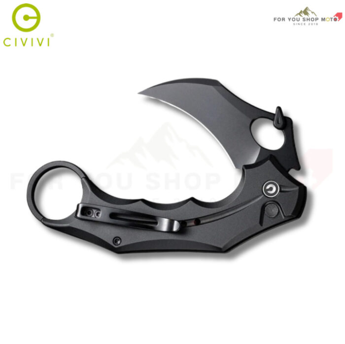 มีดพับ CIVIVI Incisor II Karambit ใบมีด Nitro-V / Damascus 2.02 นิ้ว ด้าม Aluminum ระบบ Button Lock EDC