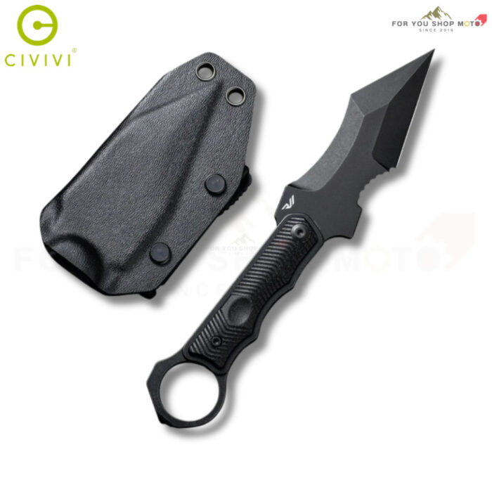 มีดพก CIVIVI Orthrus มีดใบตาย Fixed Blade ใบมีด Nitro-V 3.76 นิ้ว ด้าม G10 พร้อม Black Kydex Sheath รุ่น C20037B-1