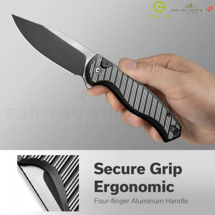 มีดพับ CIVIVI Stormhowl EDC ใบมีด Nitro-V 3.3 นิ้ว ด้าม Aluminum ระบบ Flipper & Button Lock รุ่น C23040B-1