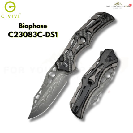 th-11134207-81ztc-mslnex6k1gxx16-2.jpg มีดพับ CIVIVI Biophase EDC ใบมีด Damascus 3.48 นิ้ว ด้าม Aluminum ระบบ Button Lock Flipper รุ่น C23083-DS1