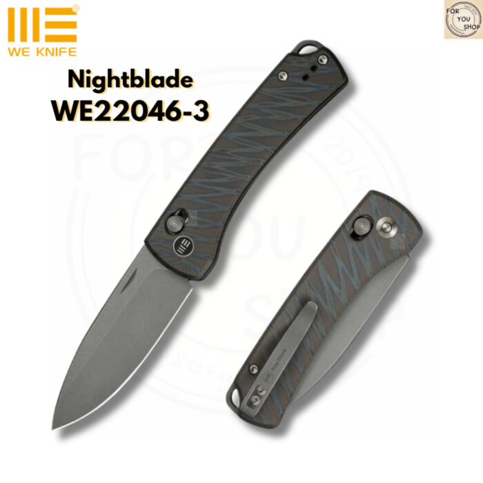 มีดพับ WEKNIFE Nightblade ใบมีด CPM 20CV 2.98นิ้ว ด้าม Titanium ระบบ Crossbar Lock EDC WE22046