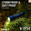 COAST XP11R ไฟฉายแรงสูง 2600 Lumens ไฟฉาย LED ชาร์จ USB-C ได้ ปรับโฟกัส SLIDE FOCUS ส่องไกล 248m สี Blue EDC