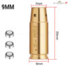 เลเซอร์ตั้งศูนย์ลำกล้อง Boresighter สีแดง .223 / 5.56 / 9mm / .308 / 7.62 / .45 / 30-06 ตัวเรือนทองเหลือง พร้อมถ่าน
