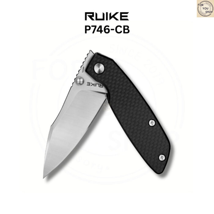 (New Products) มีดพับ RUIKE P746 ใบมีด 14C28N ขนาด 3.15 นิ้ว ด้าม Carbon Fiber พร้อม Front Flipper ระบบ Liner Lock EDC