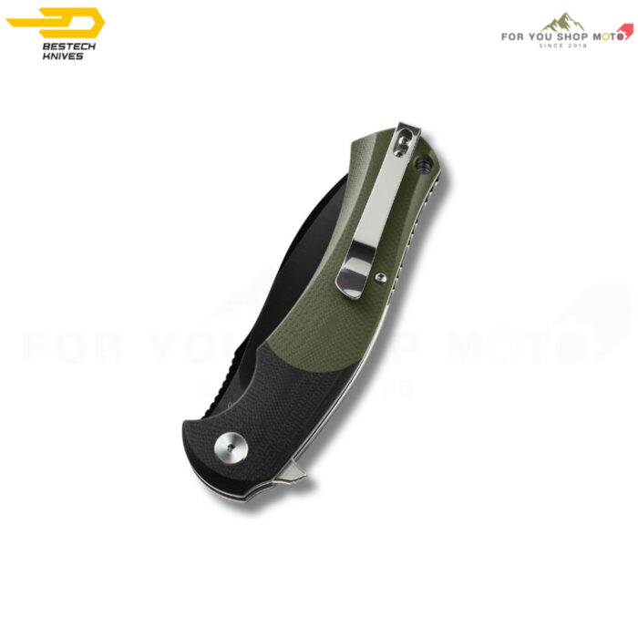 [BESTECH PENGUIN] (BG32E) มีดพับพกพาเกรดพรีเมียม ใบมีด 3.35 นิ้ว เหล็ก D2 ด้ามจับ G10 (ดำ-เขียว)