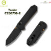 มีดพับ CIVIVI Yonder ใบมีด 14C28N / Damascus 2.88นิ้ว ด้าม G10 / Micarta / Wood Guibourtia ระบบ Crossbar Lock EDC C23073