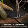 มีดพับ CIVIVI Vexron ใบมีด 14C28N / Damascus 2.98นิ้ว ด้าม G10 ระบบ Flipper & Thumb Hole & Button Lock Knife EDC C24066