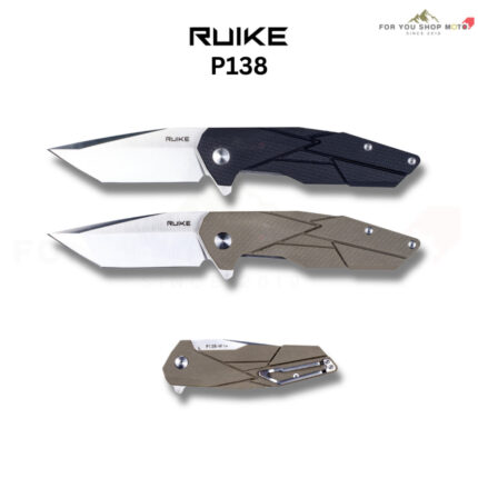 th-11134207-81ztd-mr4h1sofplhd7d.jpg มีดพับ RUIKE P138 EDC ใบมีด Sandvik 14C28N Tanto 3.54 นิ้ว ด้าม G10 ระบบ Liner Lock + Thumb Up Safety Flipper