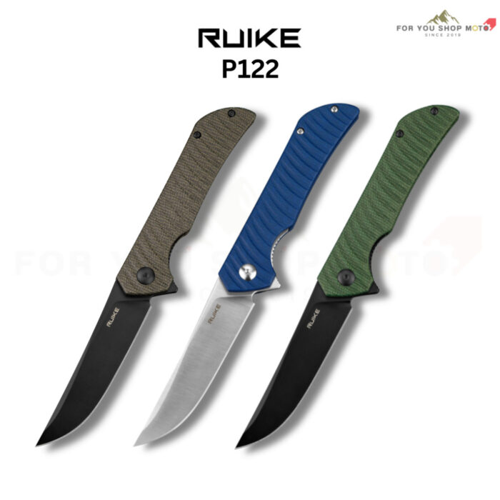 th-11134207-81ztd-mr4ioyt8v9xi30-2.jpg มีดพับ RUIKE P122 ใบมีด Sandvik 14C28N 3.62 นิ้ว ด้าม Micarta ระบบ Flipper Liner Lock EDC (P122-MB / P122-ME / P122-MG)