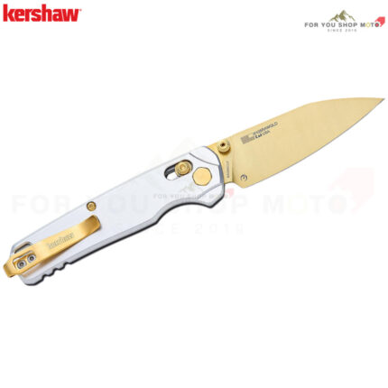 th-11134207-81ztd-mrt2ctf7h5ac00-2.jpg Kershaw 6105RAWGLD Bel Air มีดพับ CPM-MagnaCut ใบทอง Reverse Tanto 3.10นิ้ว ด้าม Raw Aluminum (Made in USA)