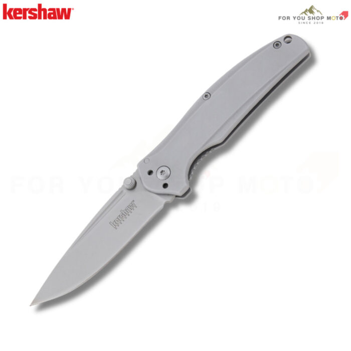 มีดพับ Kershaw Catalytic 1341 ใบมีด 8Cr13MoV 3นิ้ว ด้าม Stainless Steel ระบบ SpeedSafe Frame Lock สีเทา ของแท้ 100%